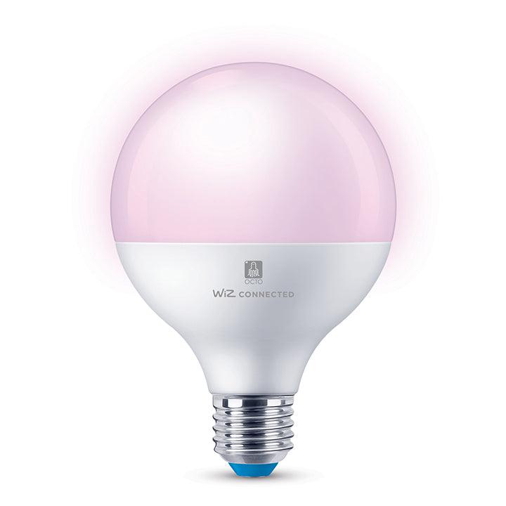 Smart LED Colour Changing Bulb - Ansell Octo Wiz G95 RGBTW E27