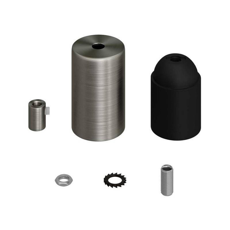 Cylindrical Metal Lamp Holder Kit E27