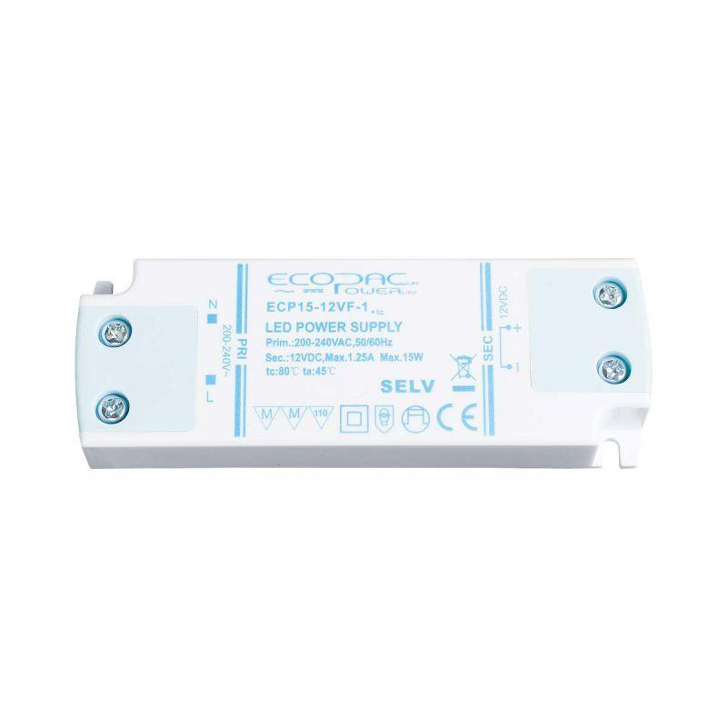 Ecopac LED Driver 15W 24V Non-Dimmable ECP15-24VF-1