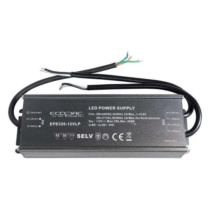 Ecopac EPE320-24VLP LED Driver 321.6W 24V (IP67) Non-Dimmable