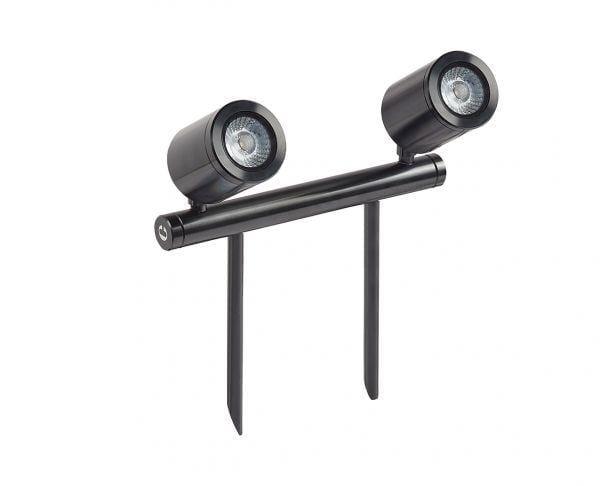 Collingwood SL240BWBM40 Black Mains Voltage Led Twin Bar Spike Light 4000K - Prisma Lighting